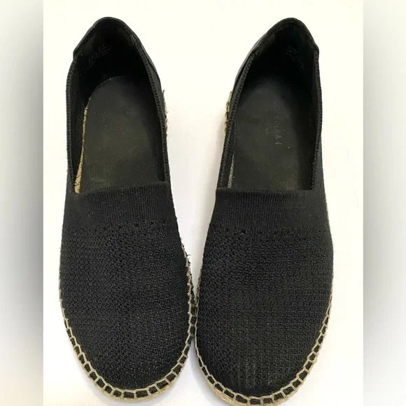 Women’s Cole Haan Pinch Maine Classics Grand OS Black Knit/Jute Espadrilles 8.5B - Picture 2 of 8